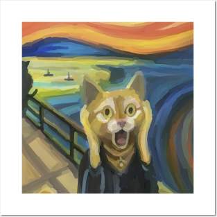 parody painting cat Posters and Art